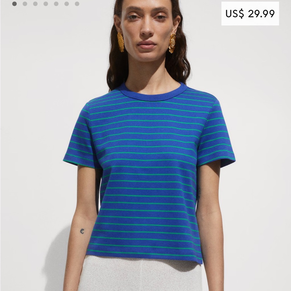NWT mango Printed striped T-shirt